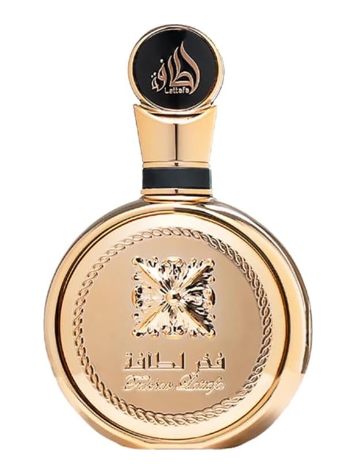 Frasco do perfume Fakhar Gold — Lattafa, DeLui